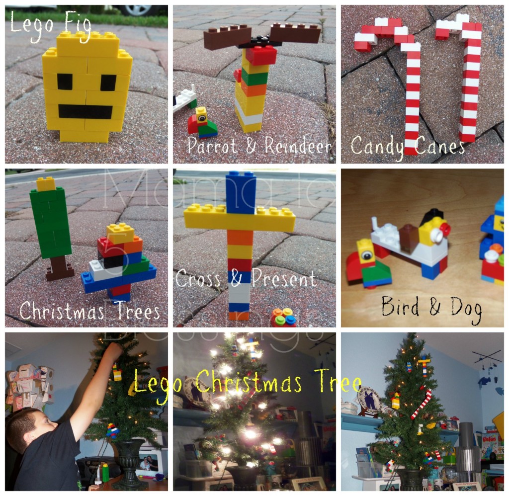 Lego Christmas Ornament Collage