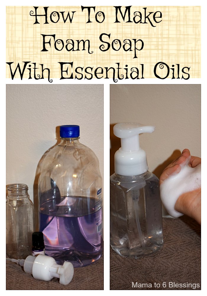foam soap oils