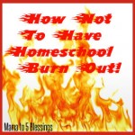 How Not To Have Homeschool Burn Out