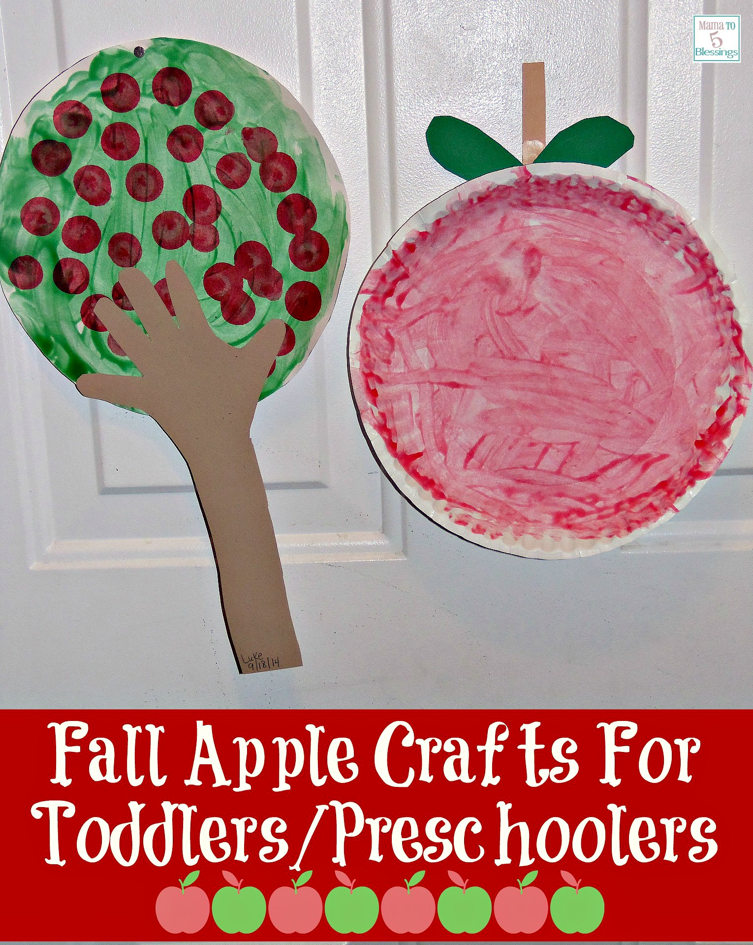 apple crafts main - Apple Activities For Kindergarten