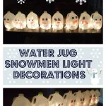 Water Jug Snowmen Light Decorations